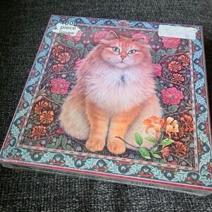 Flame Tree Blossomire Lesley Anne Ivory Cat Floral Jigsaw Puzzle 1000pc NEW
